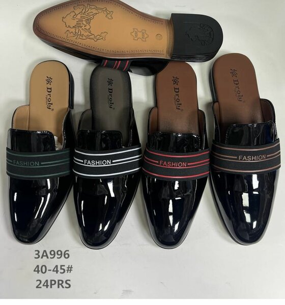 Mules en cuir verni pour femme