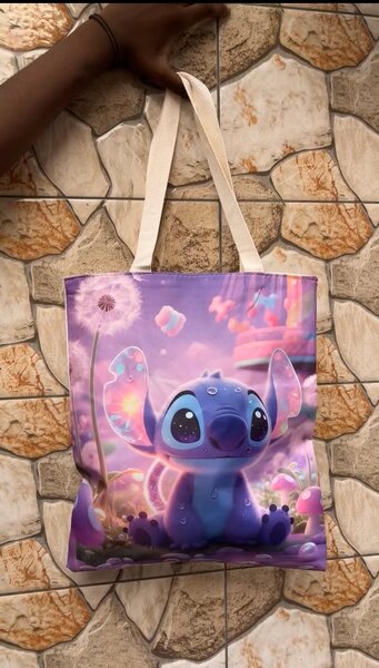 Sac cabas Stitch pastel violet