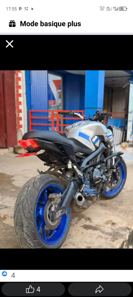 Moto sportive haute performance