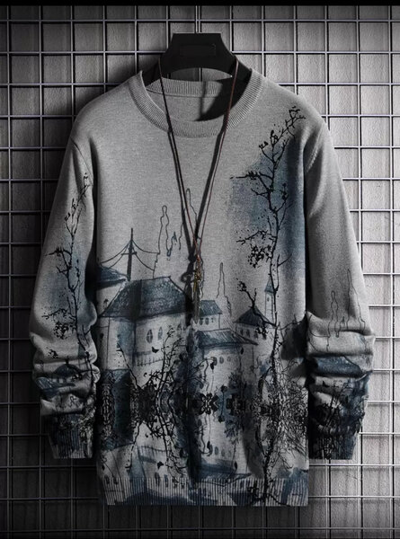 Sweat à motif château