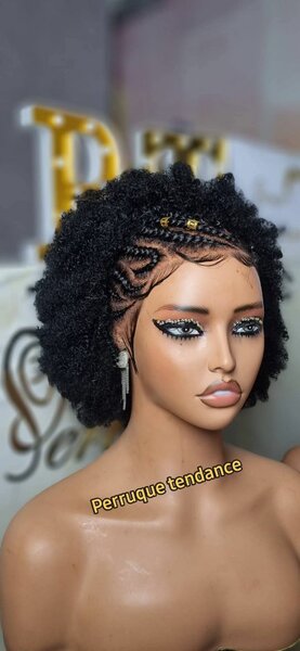 Perruque Afro avec Tresses