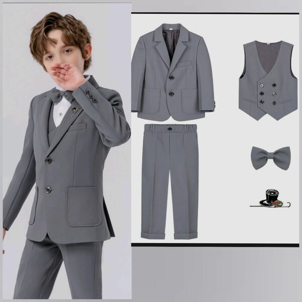 Costume garçon  gris 9 10 11