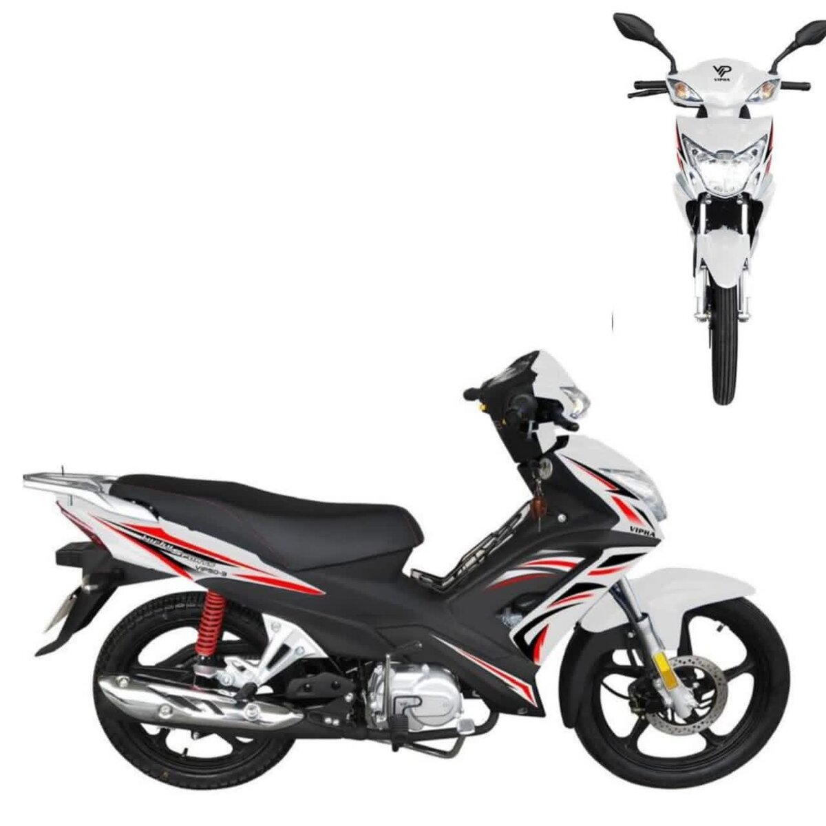 Moto RS noir et rouge