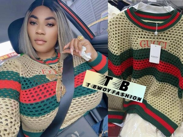 Pull Gucci tricot rayé élégant pour femme