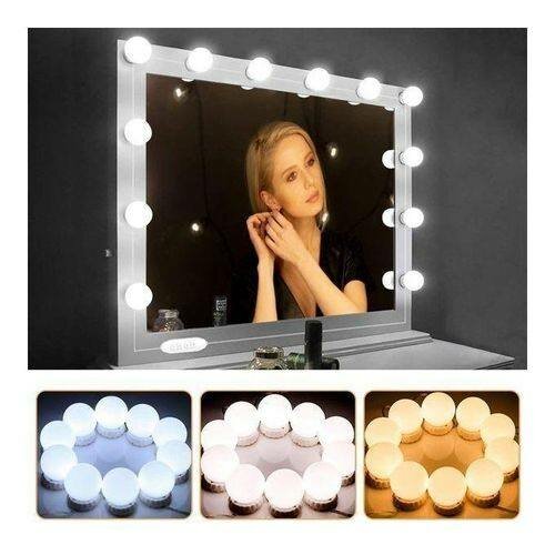 Kit miroir Hollywood avec 10 ampoules LED