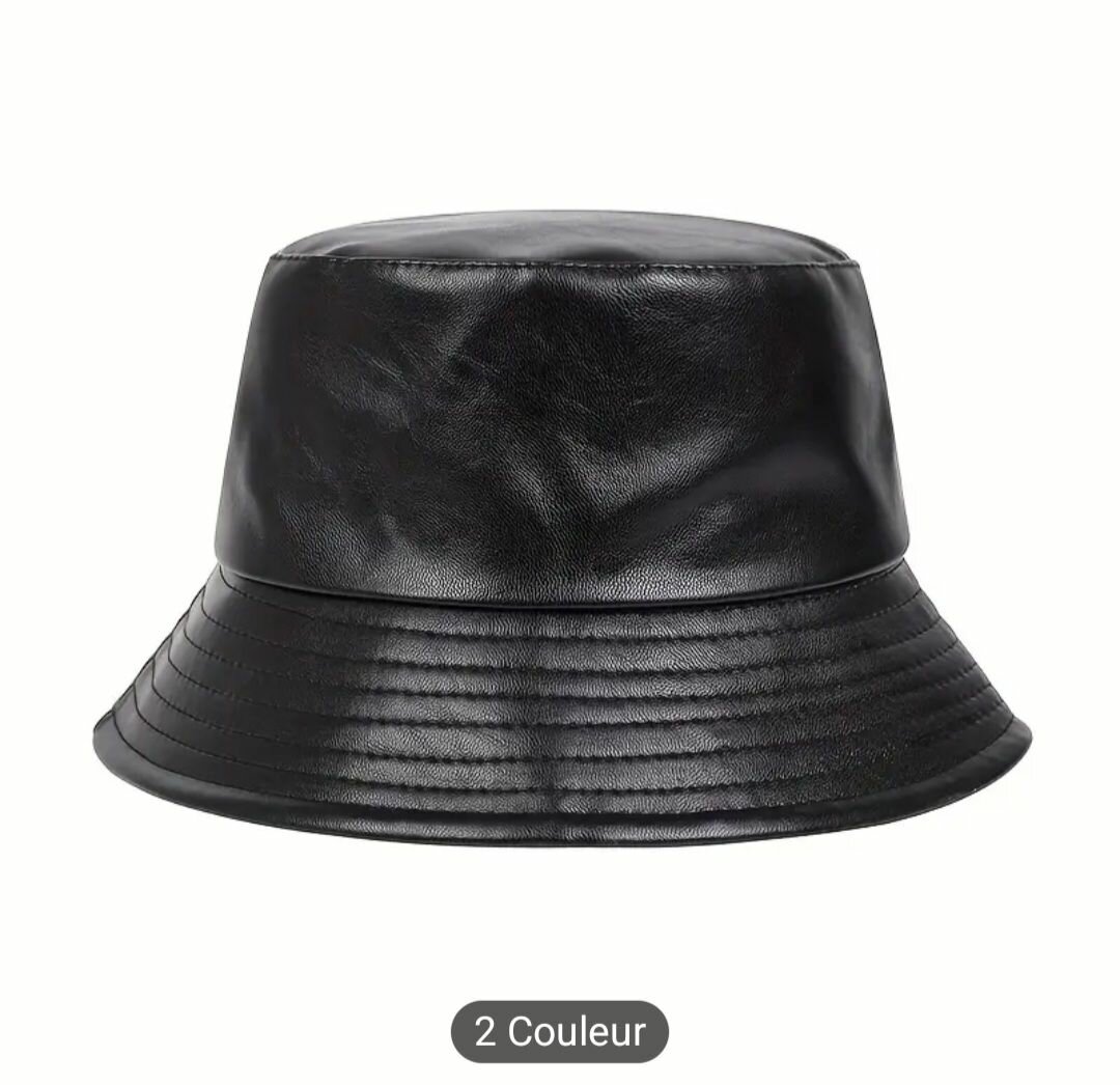 Chapeau Bob Cuir Noir