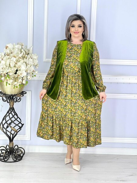 Двойка платье-жилет