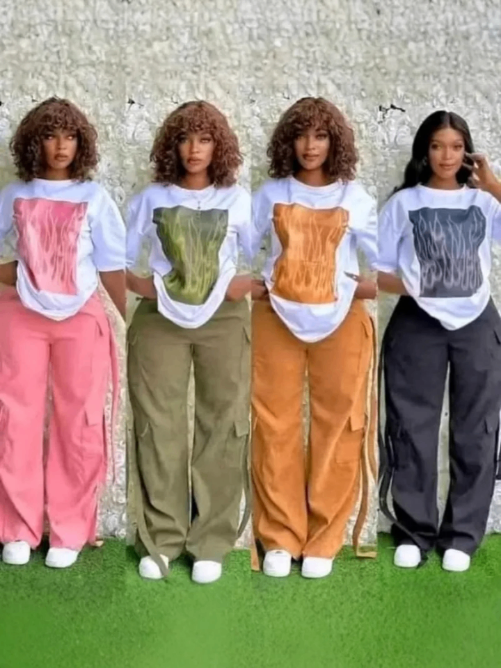 Ensemble survêtement cargo et haut corset