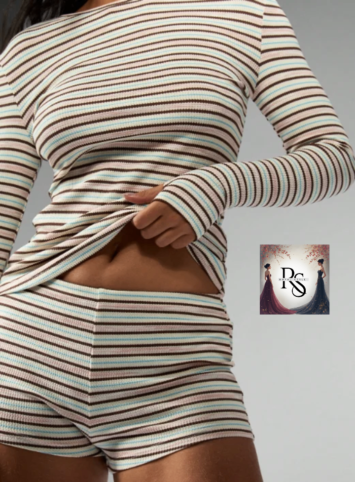 Combinaison rayée pour femme