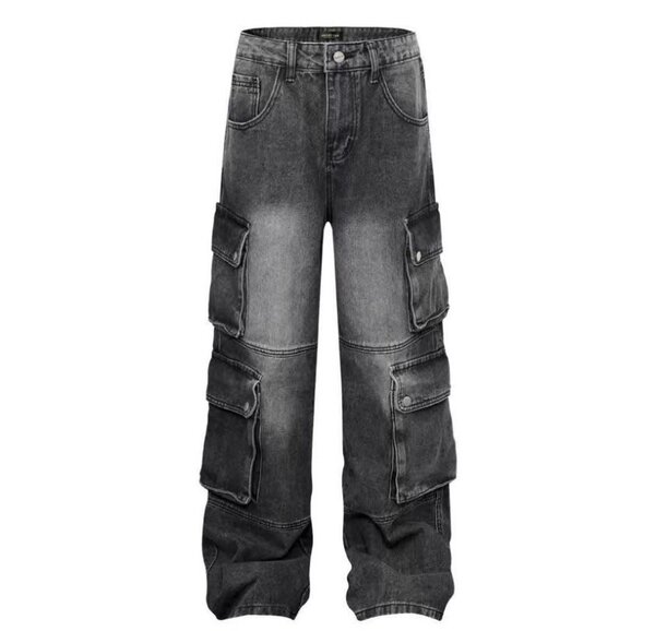Pantalons cargo denim larges