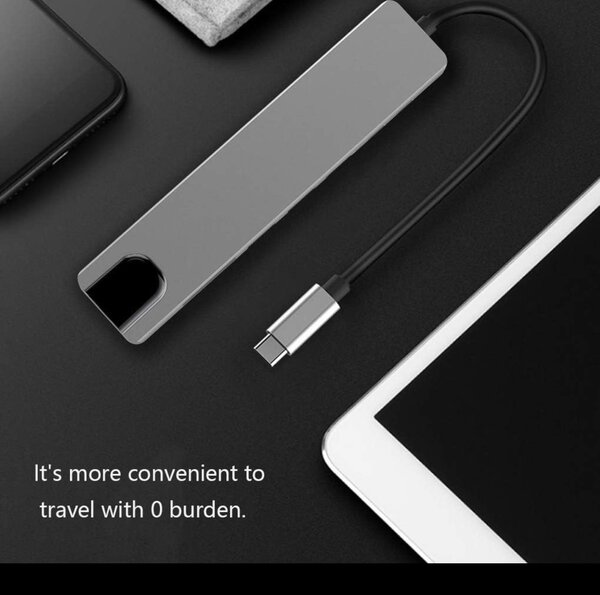 8 en 1 USB-C Hub en Alliage d'aluminium HD 2 USB 3.0 Adaptat