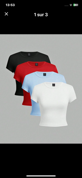 Lot de T-shirts basiques