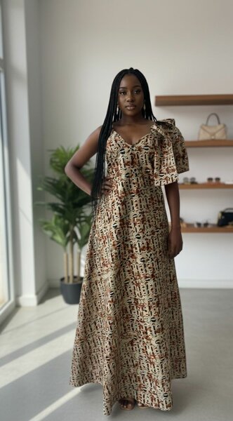 Robe longue imprimée élégante