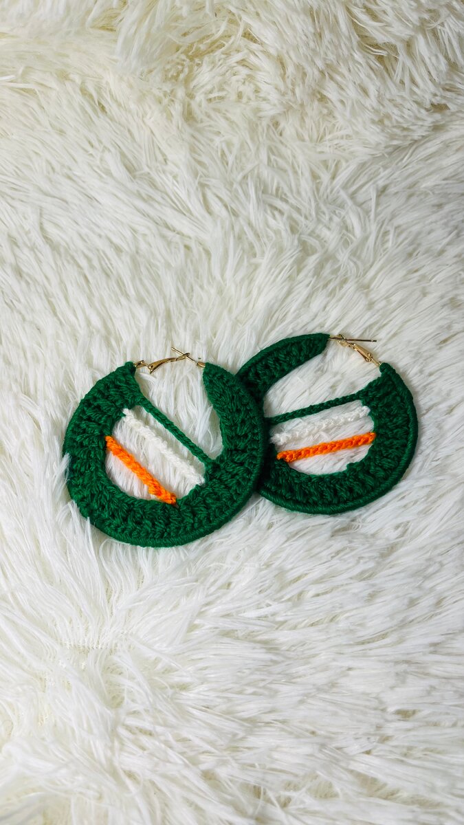 Boucles d'oreilles crochet colorées