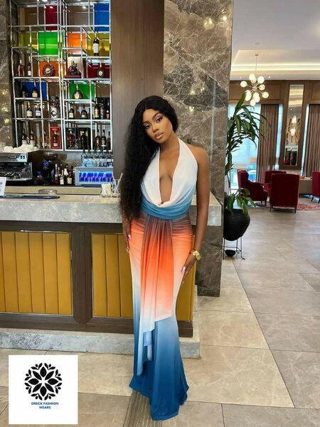 Robe Longue Dégradé Élégante