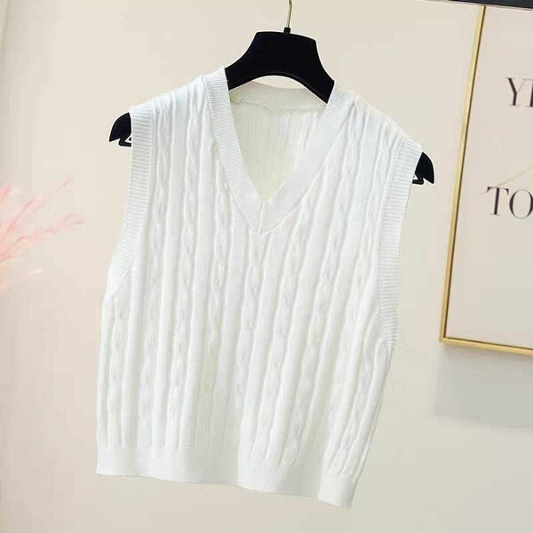 Gilet sans manches en maille