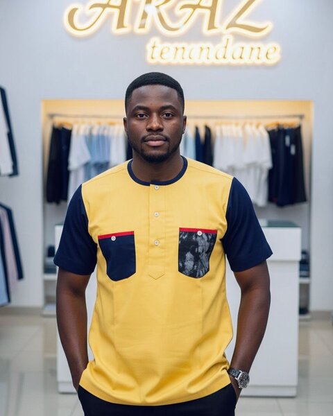 T-shirt bicolore élégant homme