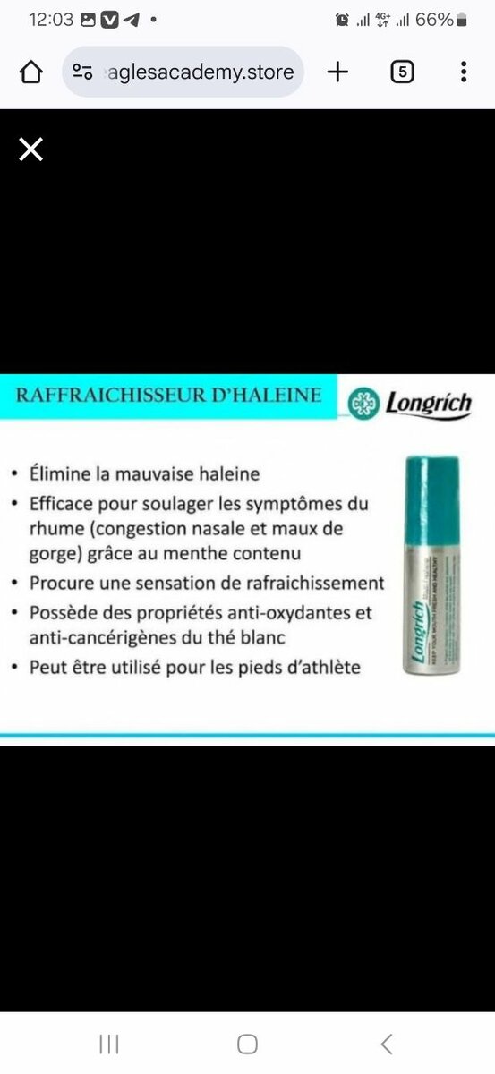 Rafraîchisseur d'Haleine Longrich