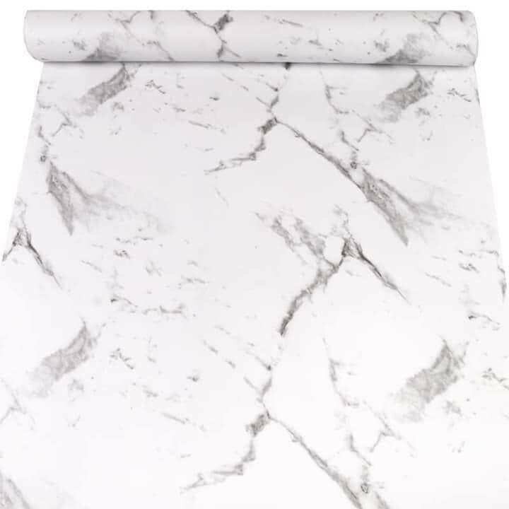 Papier peint effet marbre blanc