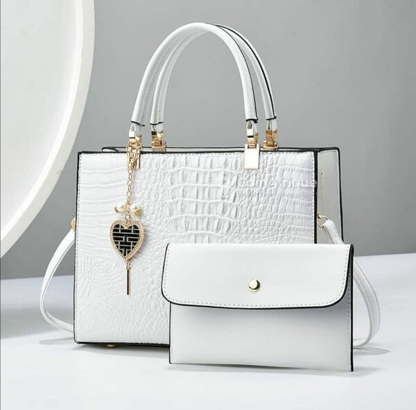 Sac à main femme blanc avec pochette