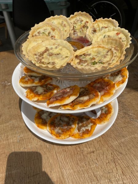 Mini quiche et mini pizza
