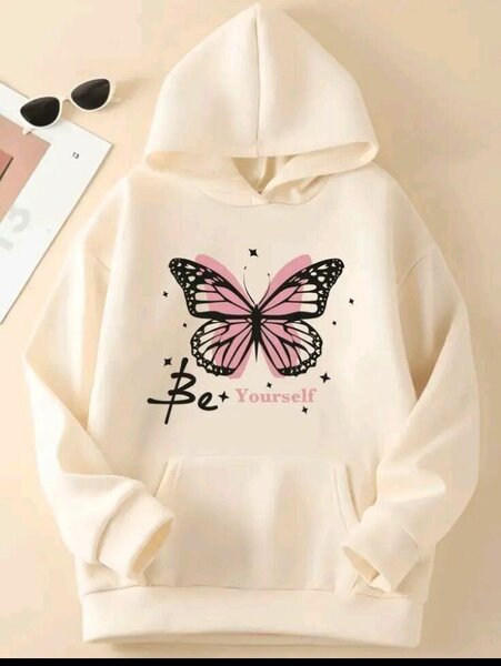 Sweat à capuche papillon