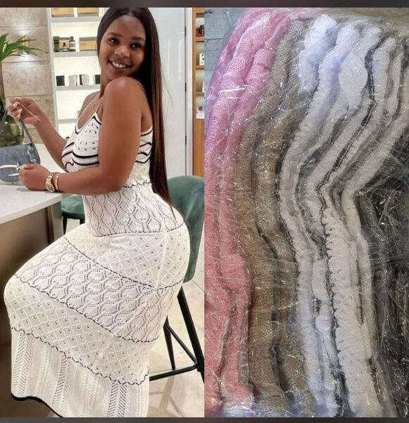 Robe en crochet élégante femme