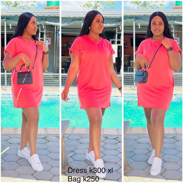 Dress pink, casual, size XL