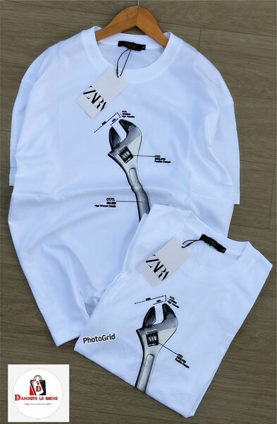 T-shirt blanc motif clé