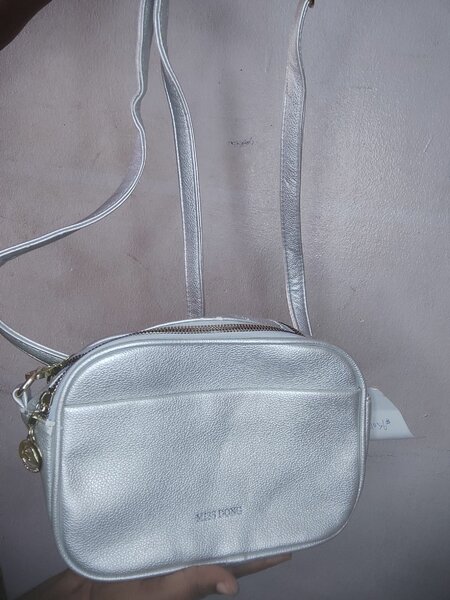 Sac bandoulière argenté