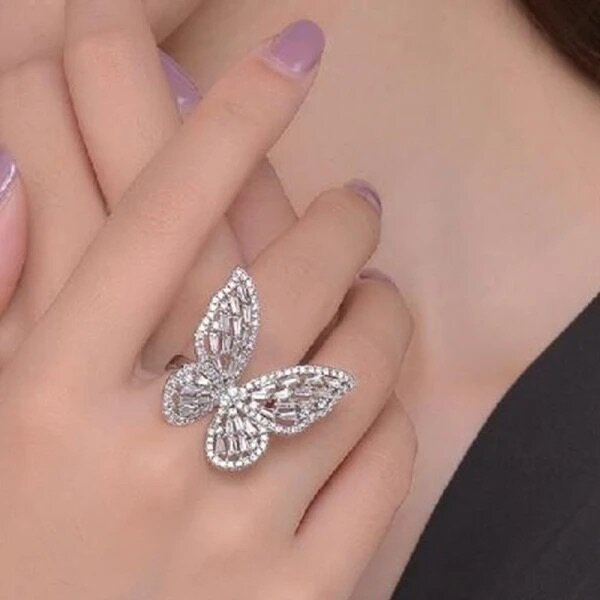 Ladies butterfly ring