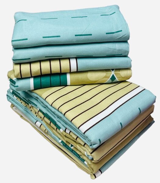  set includes 2 bedsheets and 4 pillowcases.