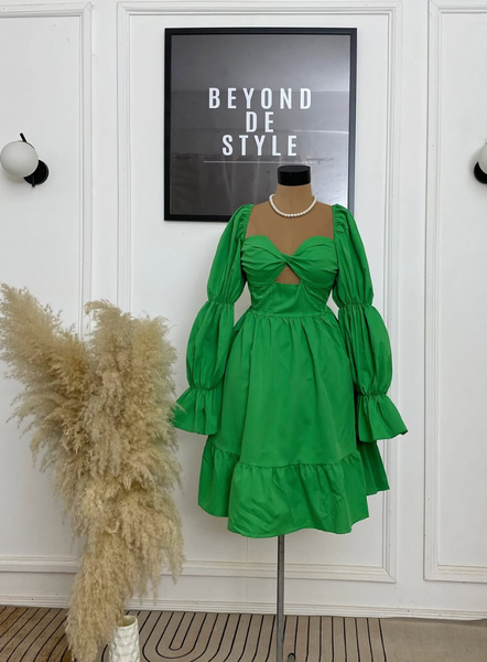  SWEET GIRL SNATCHED TWISTED DETAIL DRESS