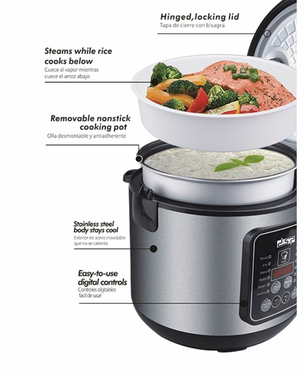 5L ELECTRIC COOKER WITH 12 BASIC COOKING PROGRAMS & 4 DIGIT