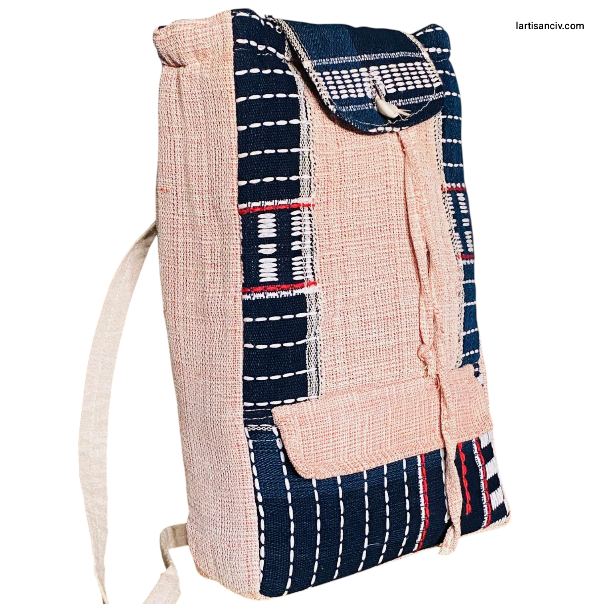 Sac à dos en toile artisanale