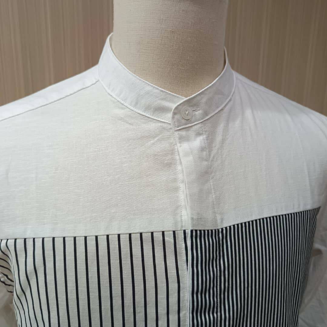 Chemise à rayures en lin