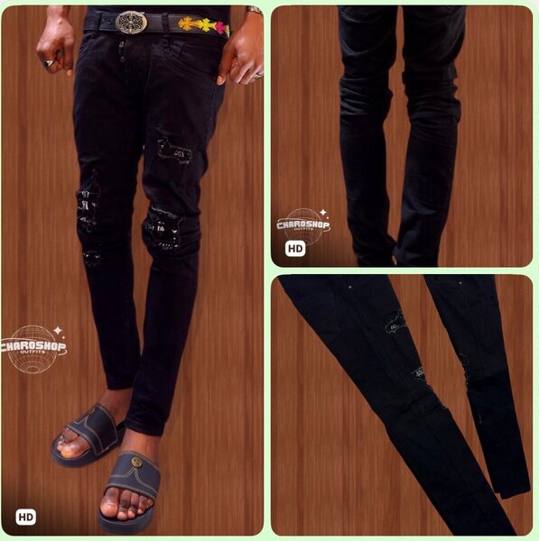 Jeans slim fit homme noir