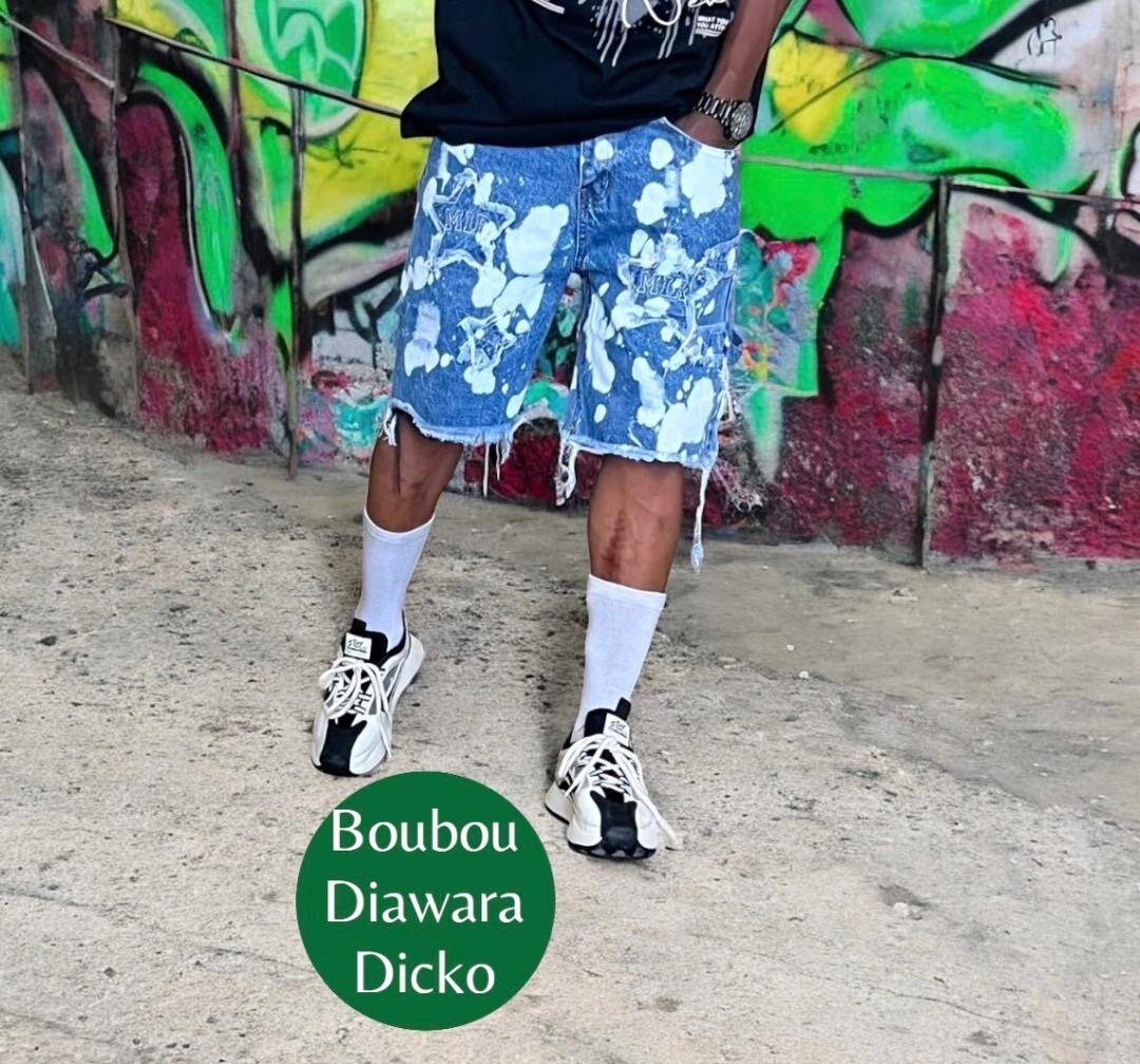 Shorts en jean style graphique