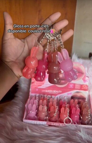Porte-clés Gloss Lapin Rose
