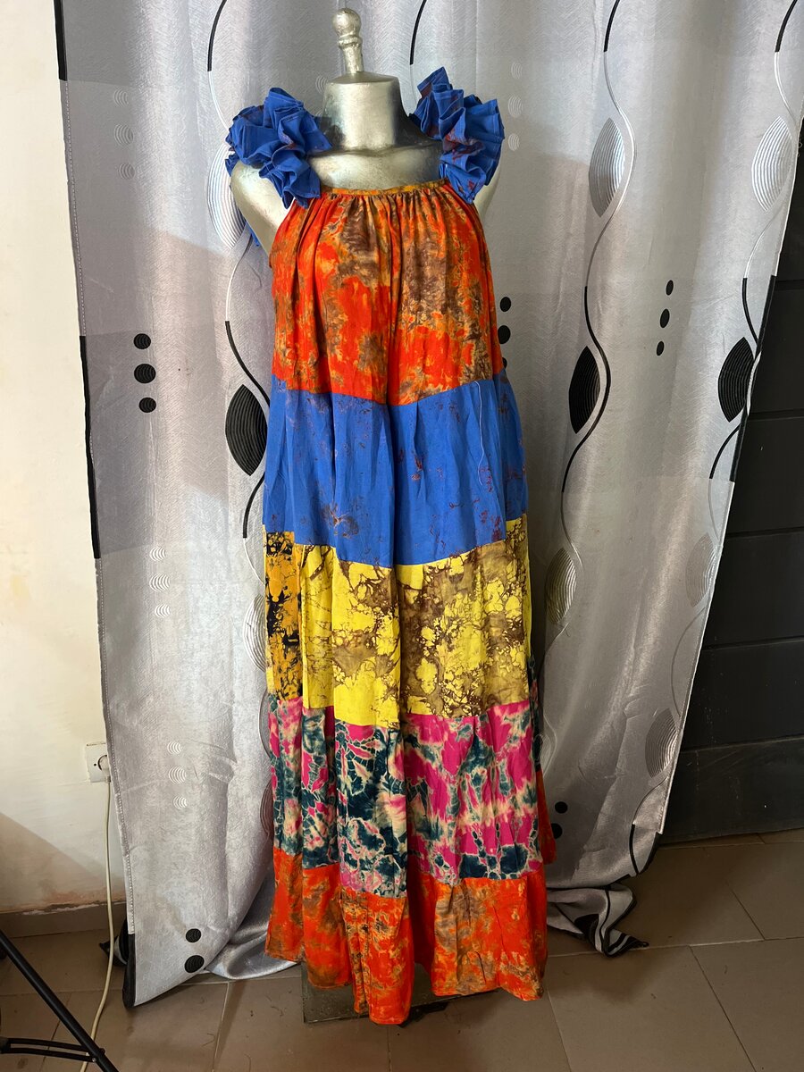 Robe longue bohème colorée