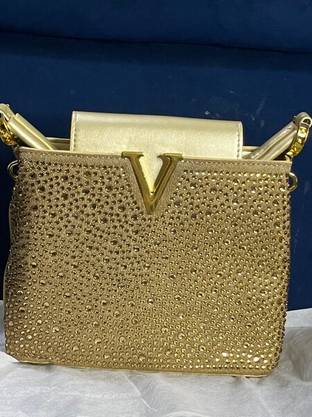 Gold Glitter Evening Clutch