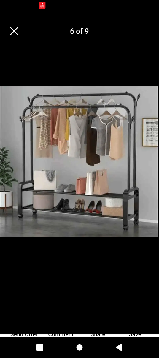Cloth rack double hanger