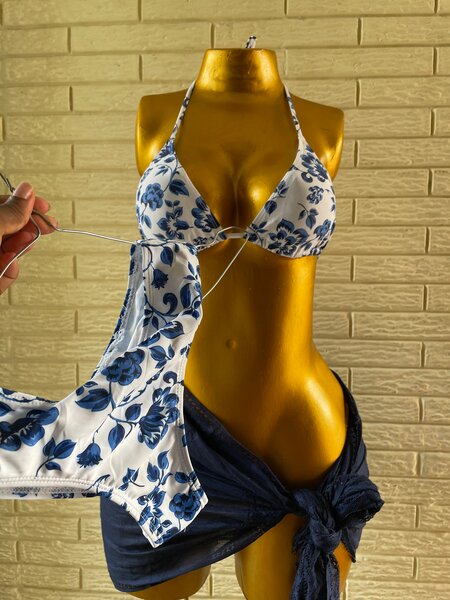 Ensemble maillot de bain 2 pièces fleuri