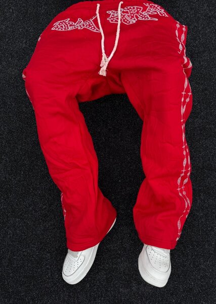 Pantalon rouge détente homme