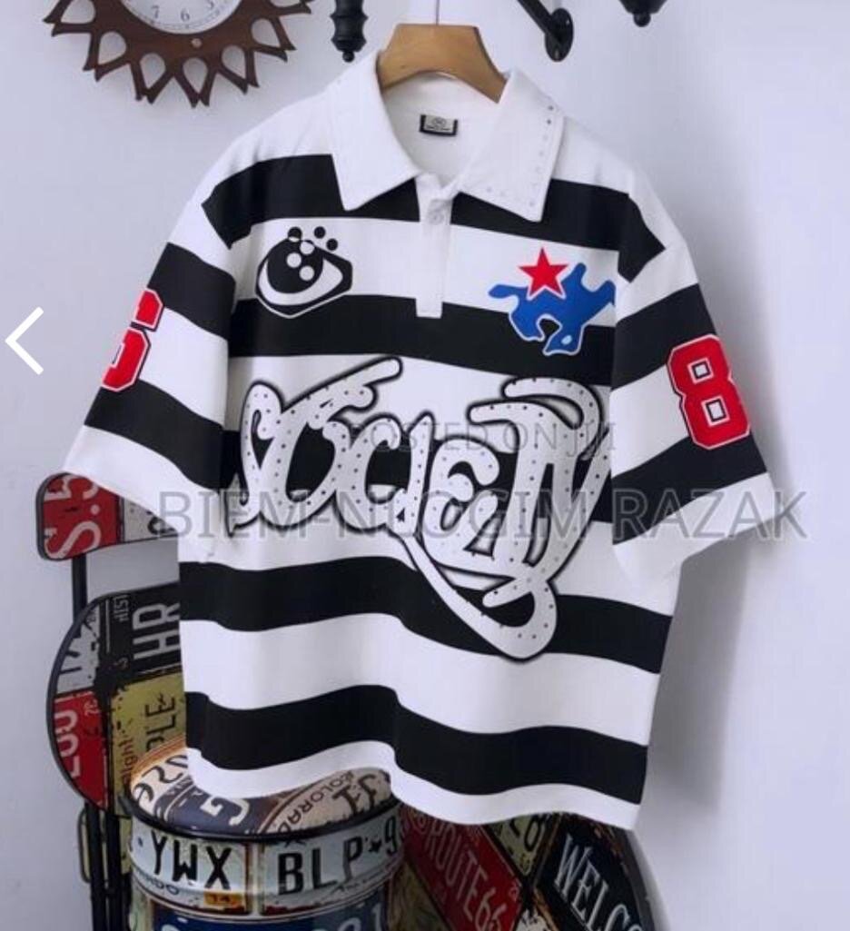 Polo rayé tendance homme