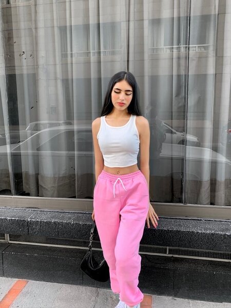 Pantalons de jogging roses femme