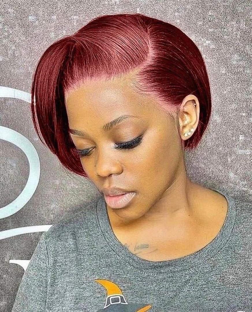 Perruque Courte en Dentelle Style Bob