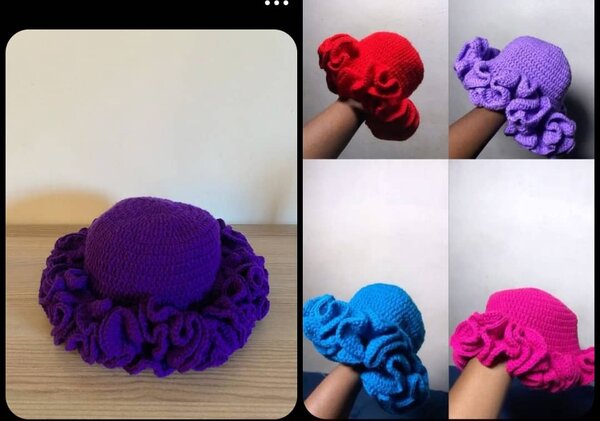 Chapeau crocheté coloré élégant