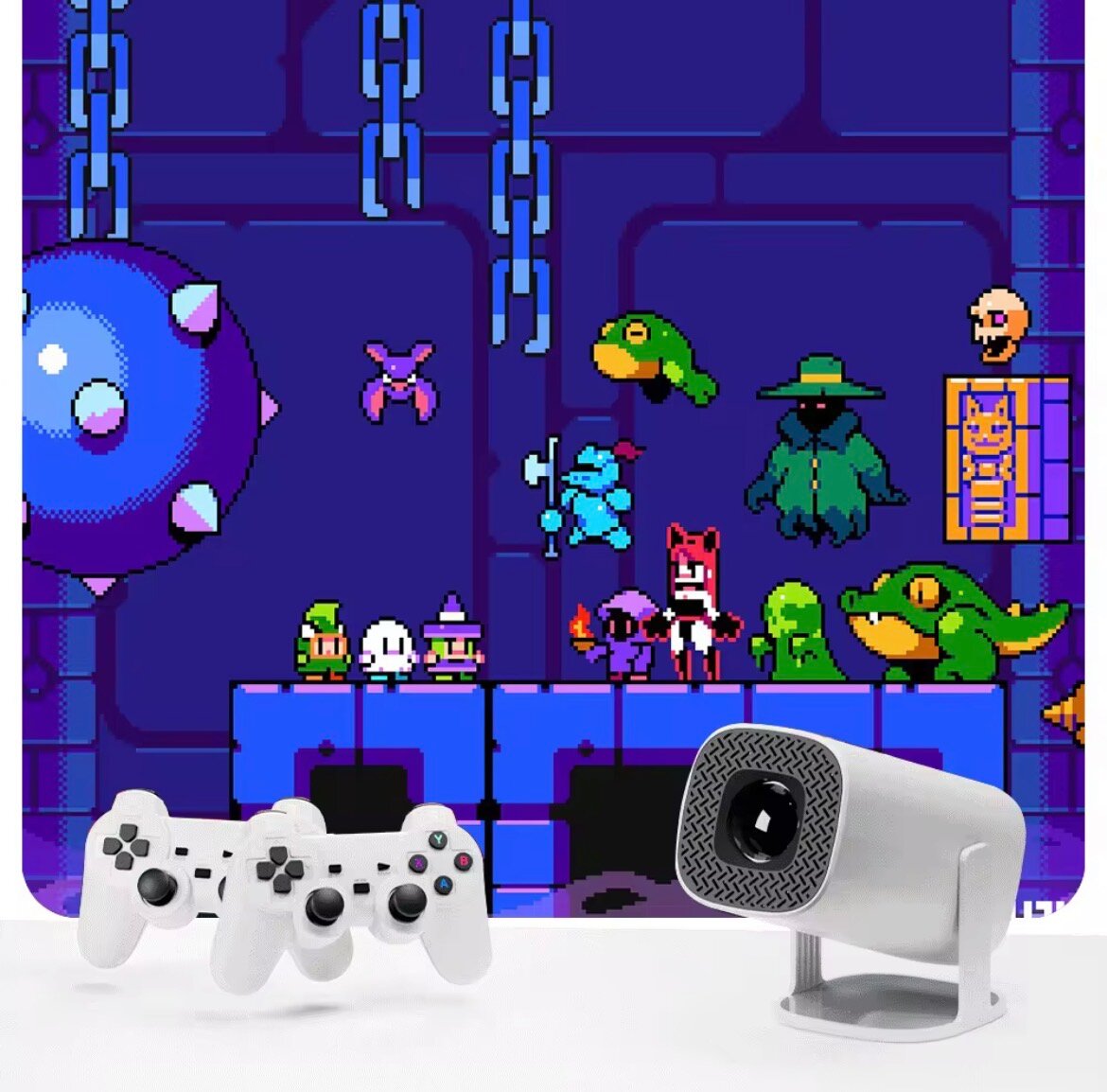 Projecteur de jeu avec manettes