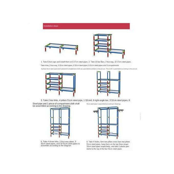 Porte-vêtements avec étagères
